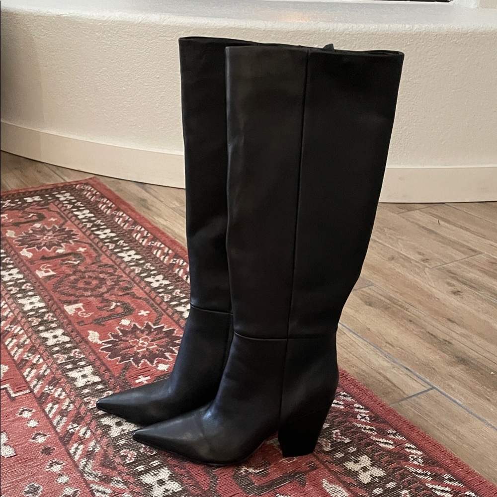 NINE WEST LEATHER Knee-High Women's Boots